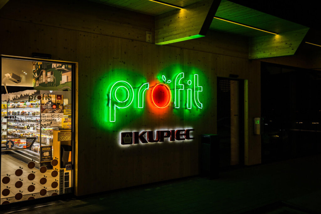 profit neon logo